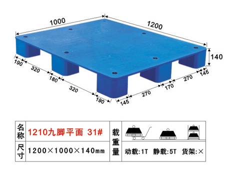 30號(hào)九腳平面塑膠卡板