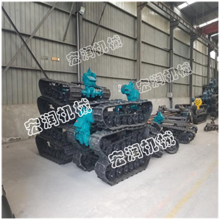   工地橡膠底盤運(yùn)輸車 履帶底盤總成  鉆機(jī)履帶底盤