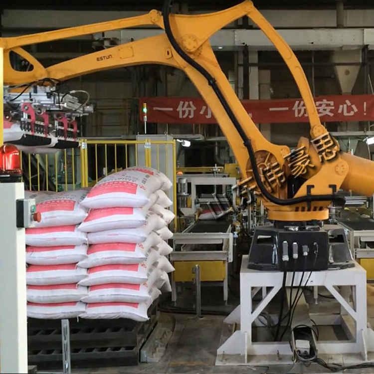 全自動(dòng)碼垛系統(tǒng) 機(jī)械人碼垛機(jī)工作原理
